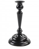 Świecznik stołowy na 1 świecę, aluminiowy, wysokość 24 cm, czarny, XANTIA 31117